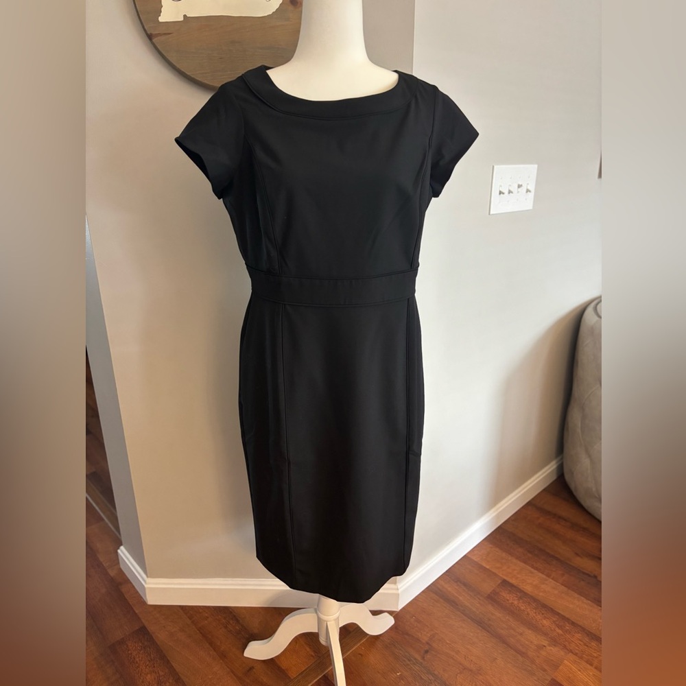 Lands' End Classic Black Midi Dress